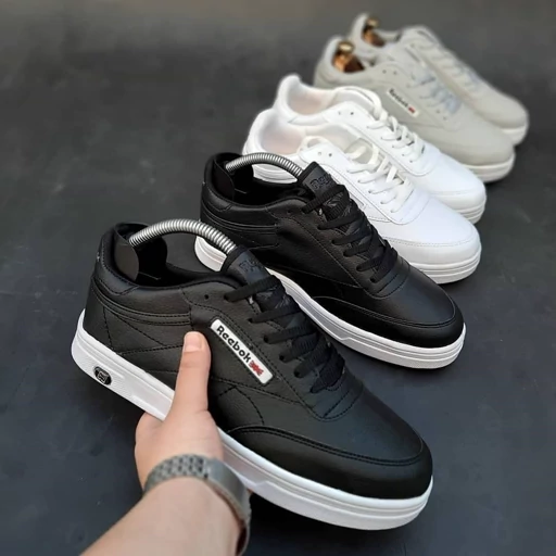 کتونی ونس ریبوک انگلیسی سفید مشکی کژوال اسپرت Reebok زنانه و مردانه و بزرگپا سایز۳۷تا ۴۷